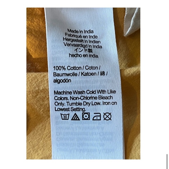 Madewell dress flutter sleeve square neck minidress yellow Medium M - Picture 7 of 7